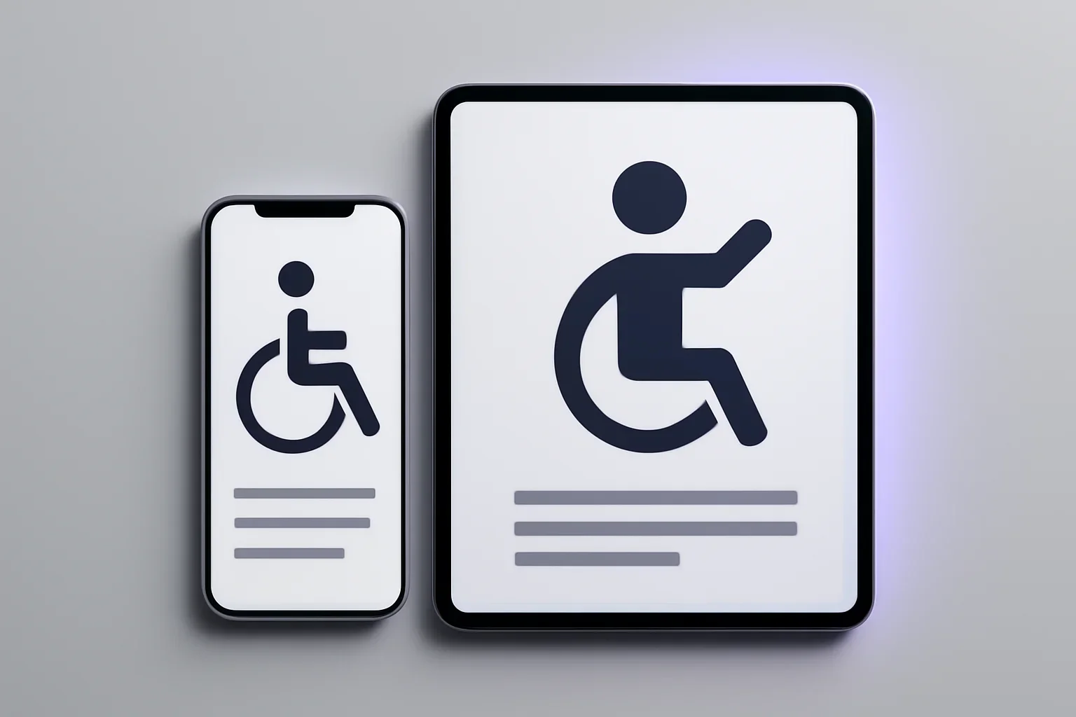 Accessibility statement presented on a clean digital health dashboard
