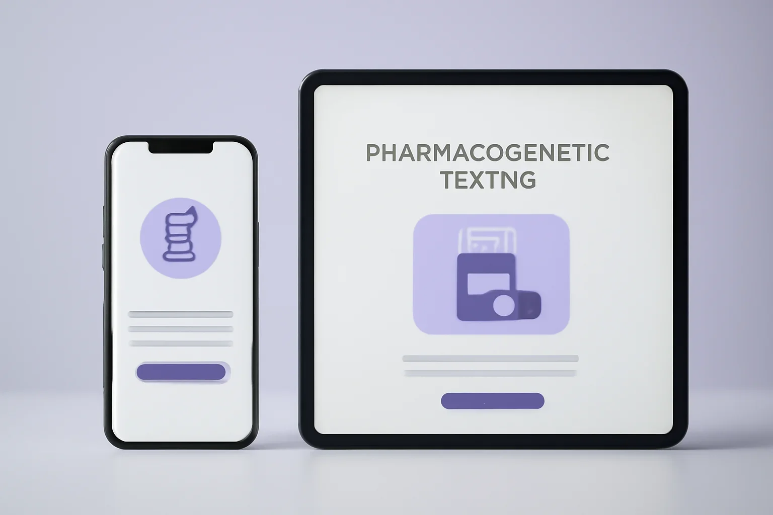 At-home pharmacogenetic testing presented on a clean digital health dashboard