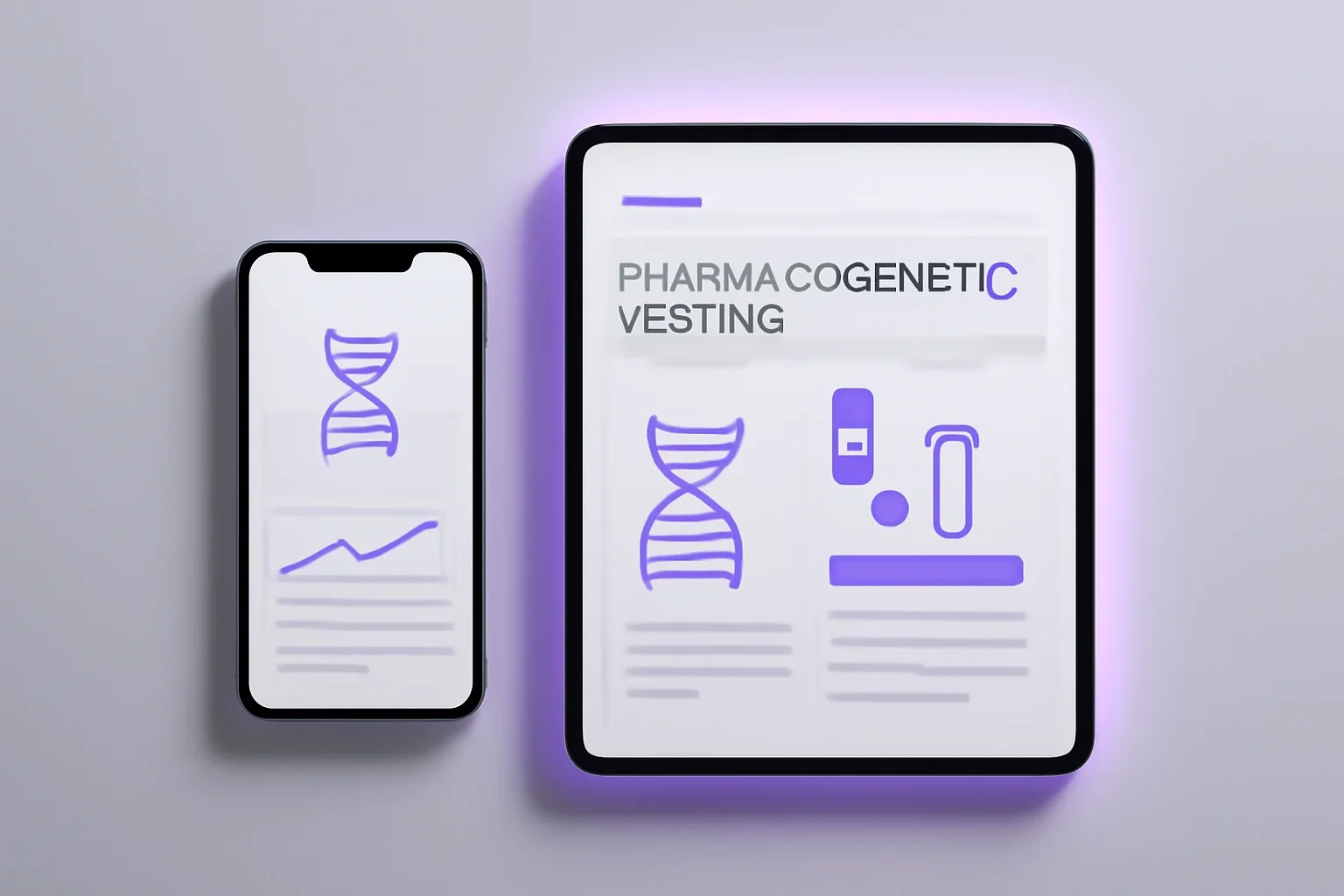 Pharmacogenetic testing for pharmacies presented on a clean digital health dashboard
