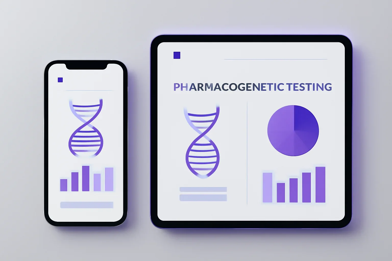 Pharmacogenetic testing in atlanta presented on a clean digital health dashboard
