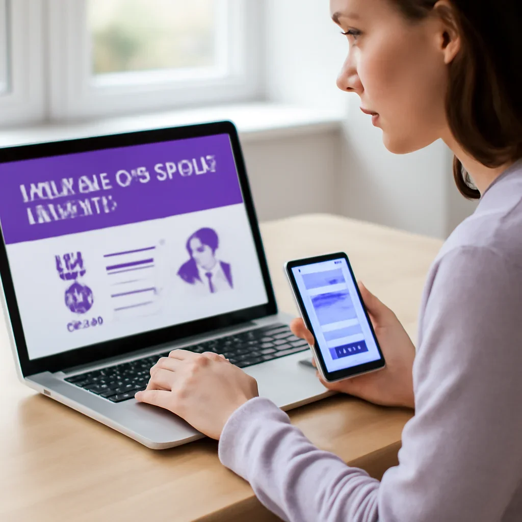 Person reviewing pharmacogenetic testing in charleston information on a laptop and phone
