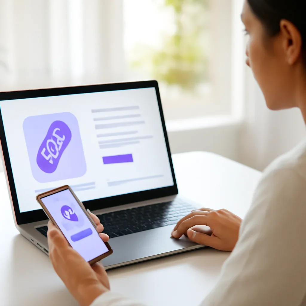 Person reviewing pharmacogenetic testing in hawaii information on a laptop and phone