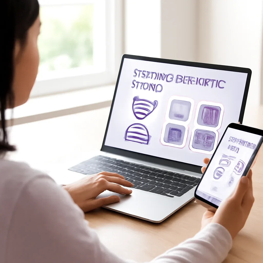 Person reviewing pharmacogenetic testing in hialeah information on a laptop and phone