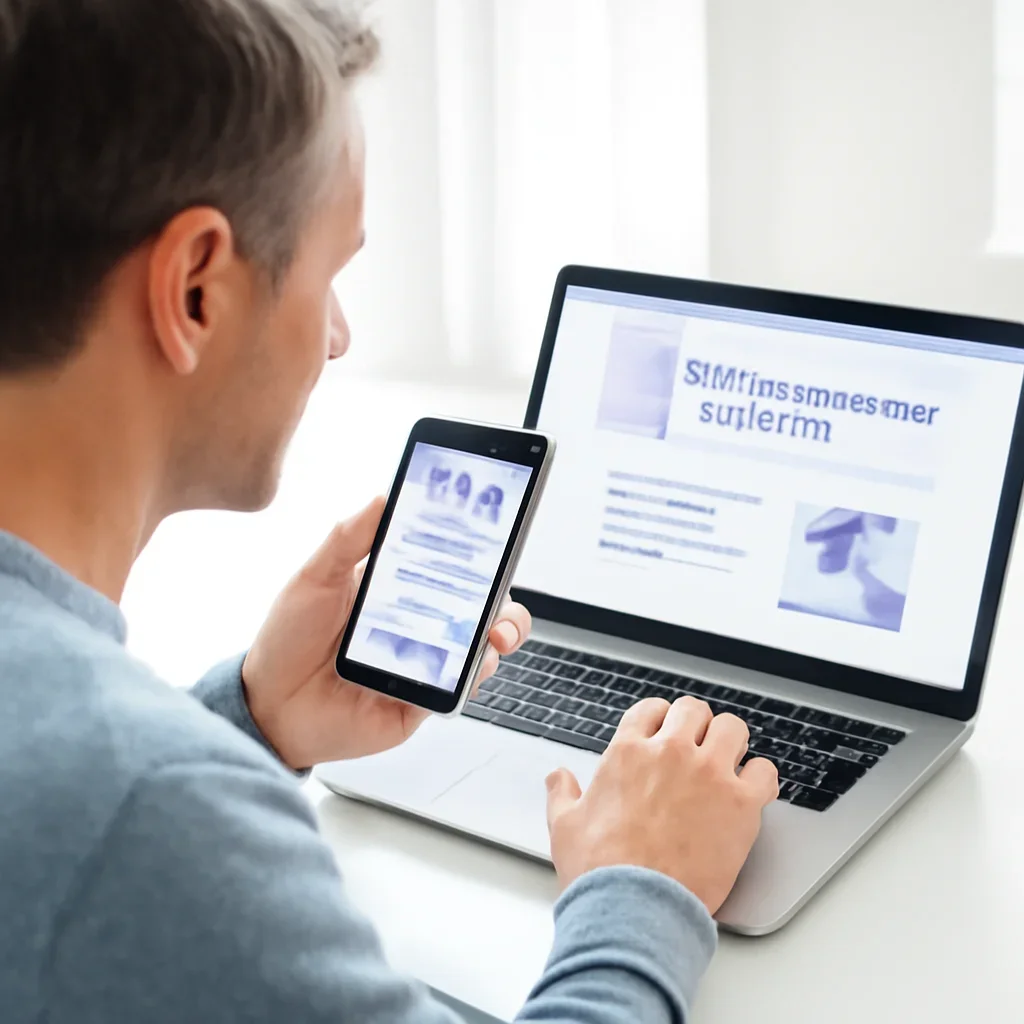 Person reviewing pharmacogenetic testing in kansas information on a laptop and phone