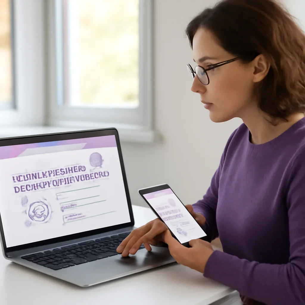 Person reviewing pharmacogenetic testing in new mexico information on a laptop and phone