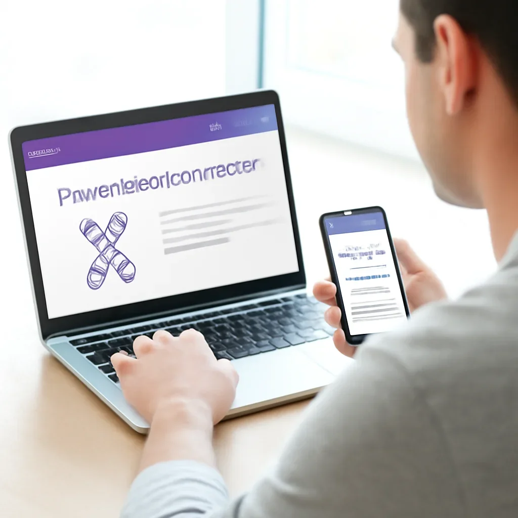Person reviewing pharmacogenetic testing in orlando information on a laptop and phone