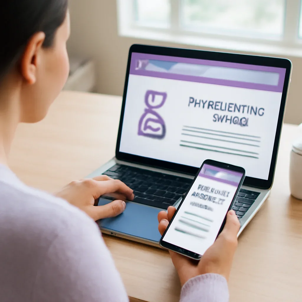 Person reviewing pharmacogenetic testing in san jose information on a laptop and phone