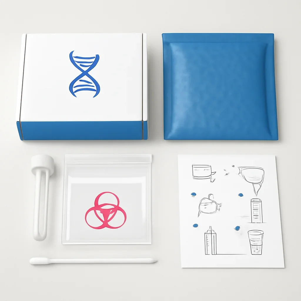 Sample kit, packaging, and step-by-step workflow for pharmacogenetic testing in scottsdale
