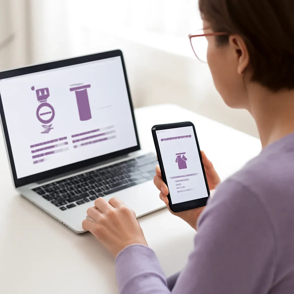 Person reviewing pharmacogenetic testing in tennessee information on a laptop and phone