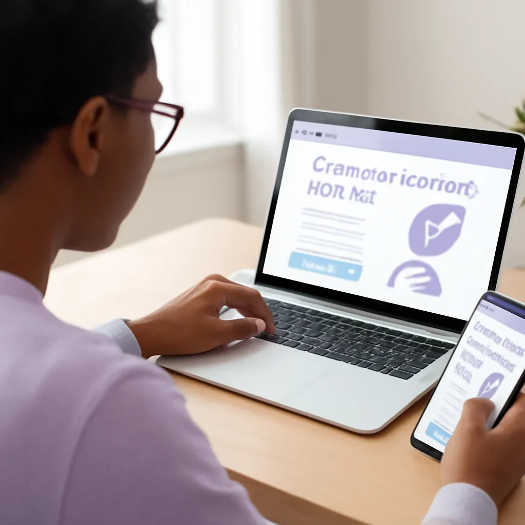 Person reviewing pharmacogenetic testing in washington information on a laptop and phone