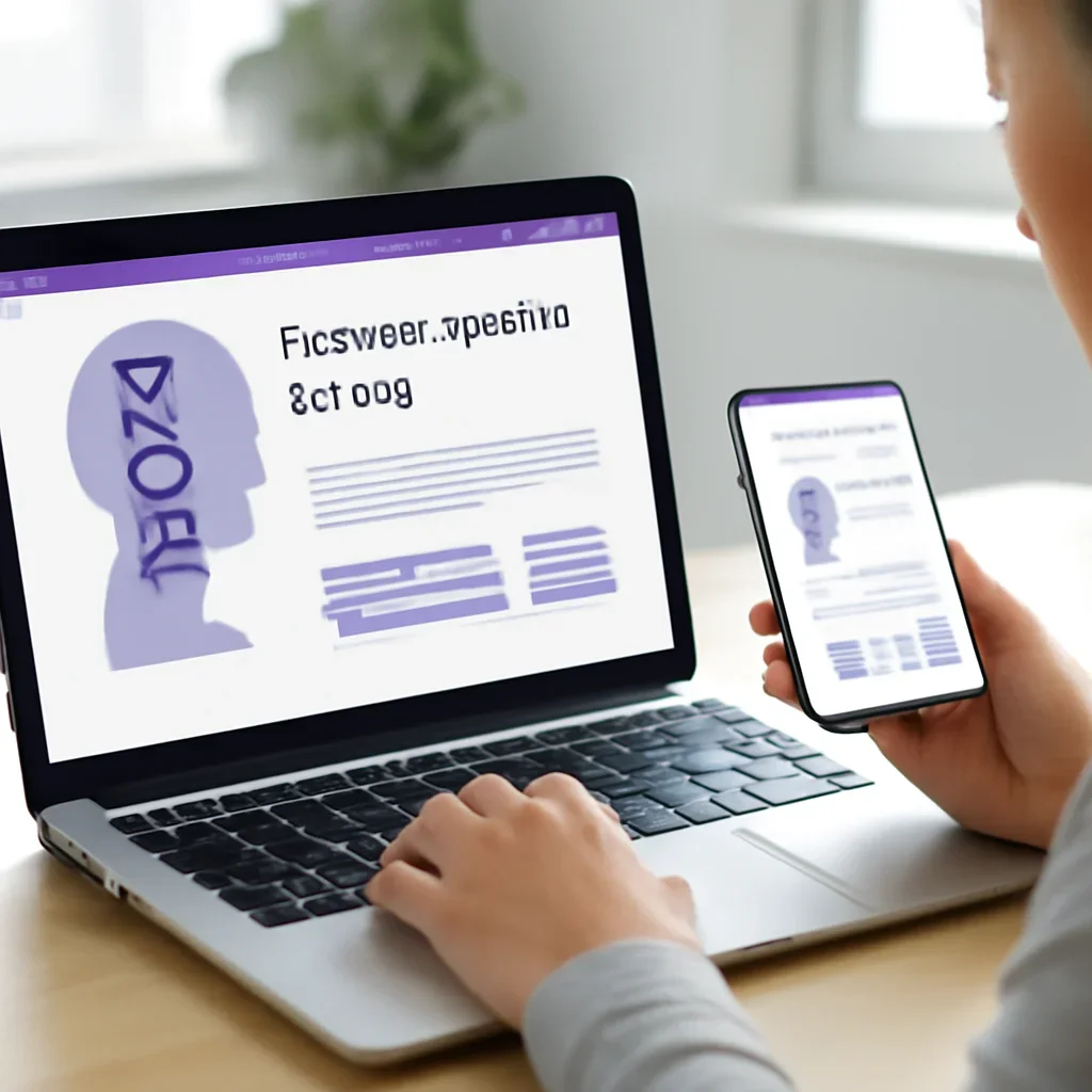 Person reviewing pharmacogenetic testing in washington information on a laptop and phone