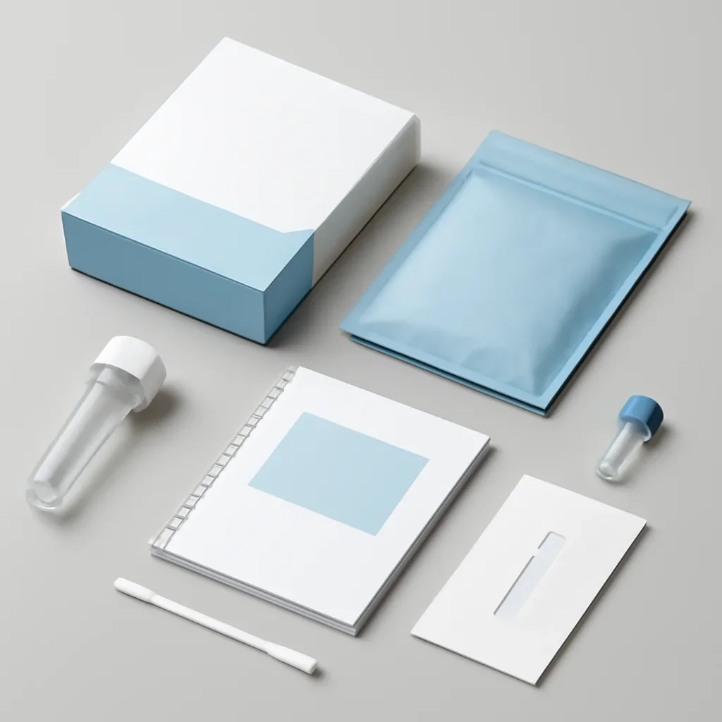 Gut microbiome test kit, stool sample packaging, and laboratory workflow
