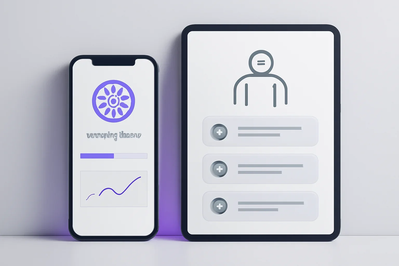 Microbiome testing and IBS questions presented on a clean digital health dashboard