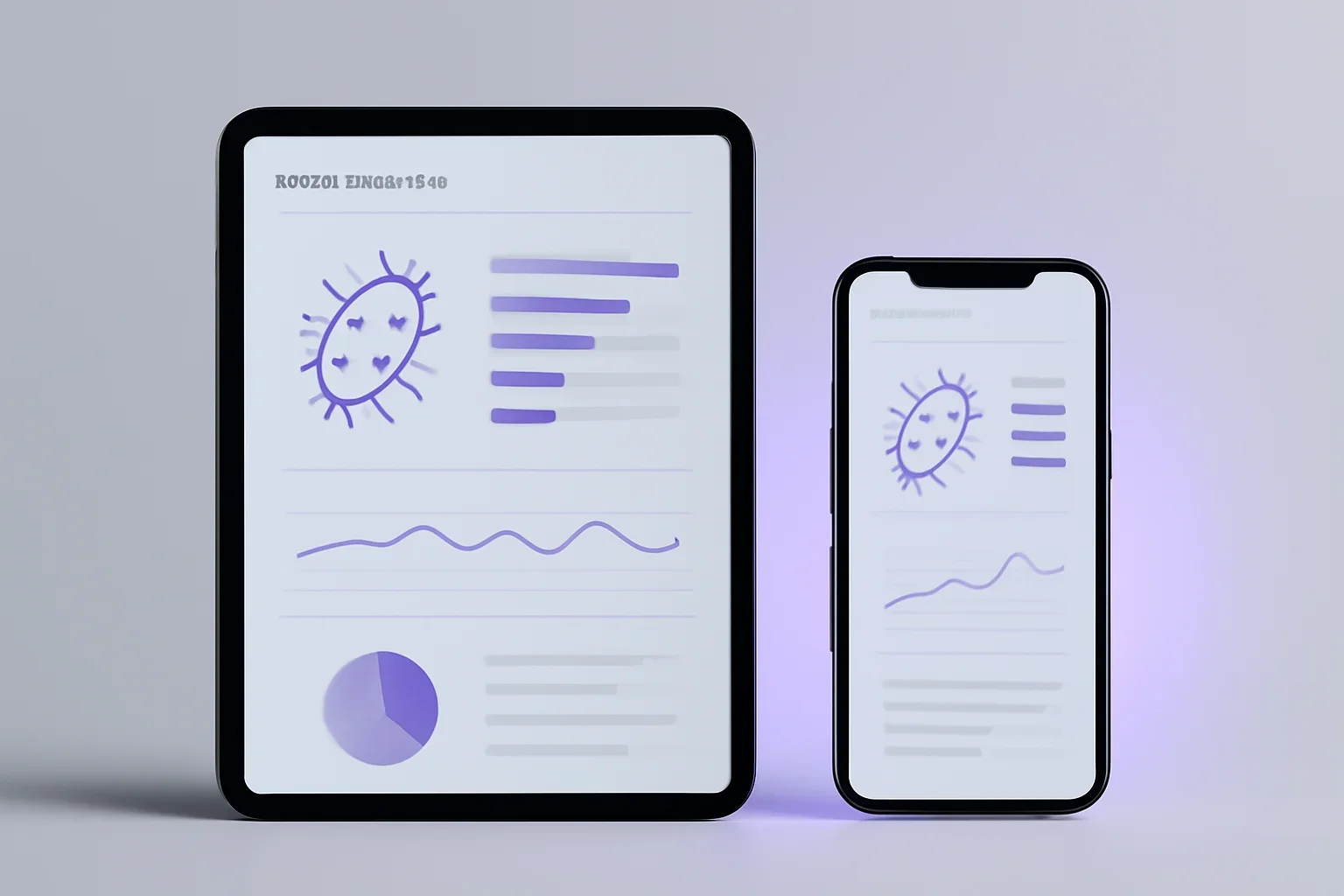 Microbiome test sample report presented on a clean digital health dashboard