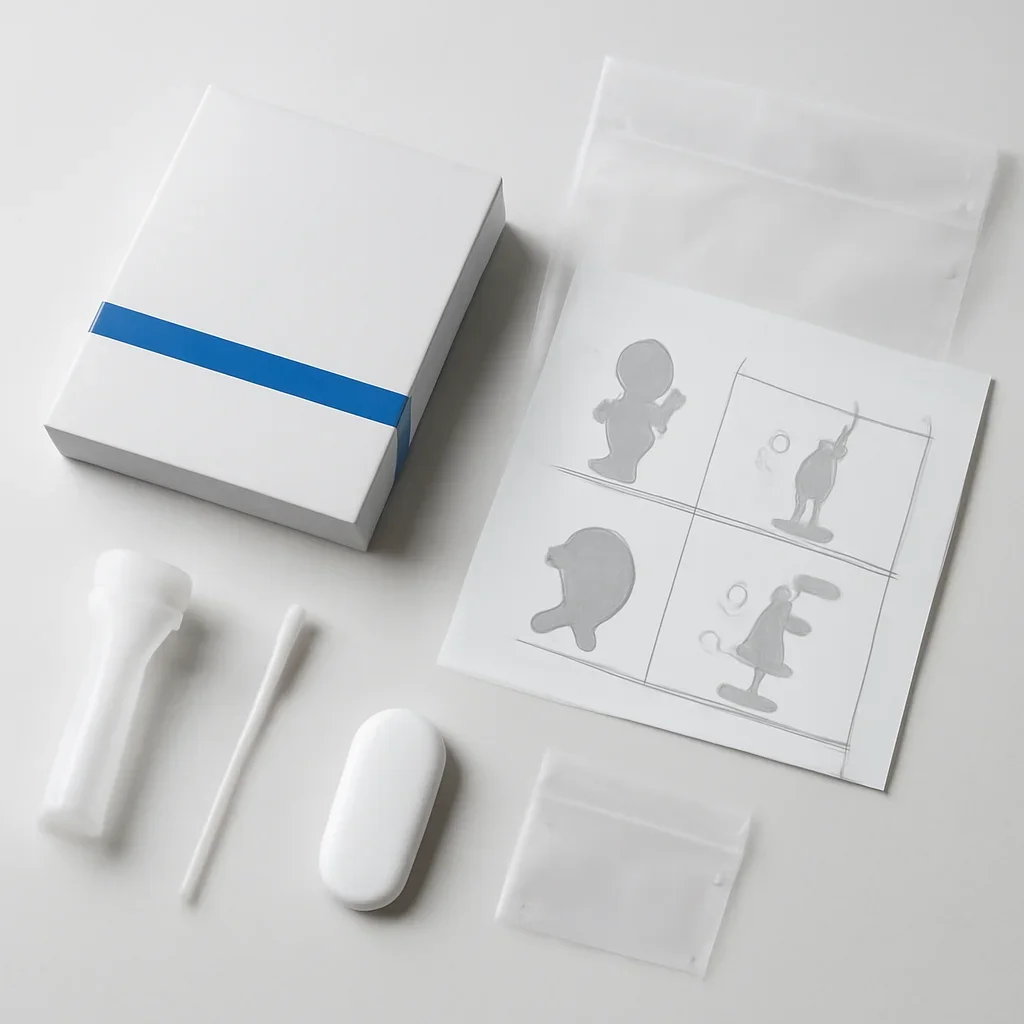 Sample kit, packaging, and step-by-step workflow for pharmacogenetic testing for anxiety medications
