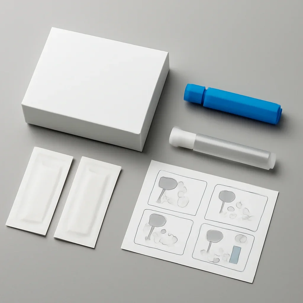 Sample kit, packaging, and step-by-step workflow for cyp2c9 pharmacogenetic testing