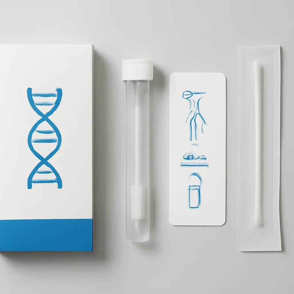 Sample kit, packaging, and step-by-step workflow for dpyd pharmacogenetic testing