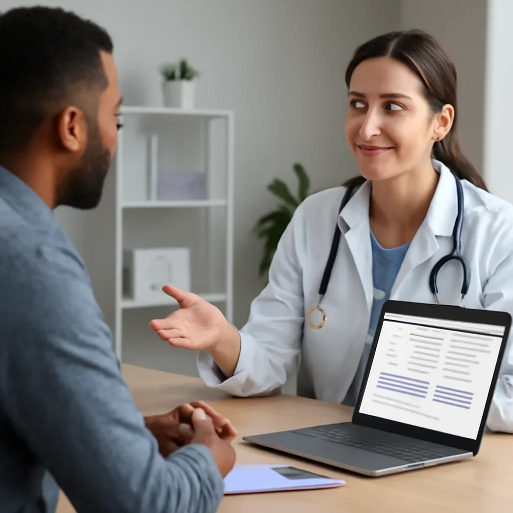 Clinician-friendly report discussion and next-step planning for g6pd testing and medication questions