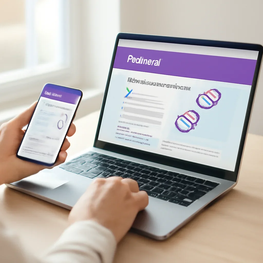 Person reviewing ugt1a1 pharmacogenetic testing information on a laptop and phone