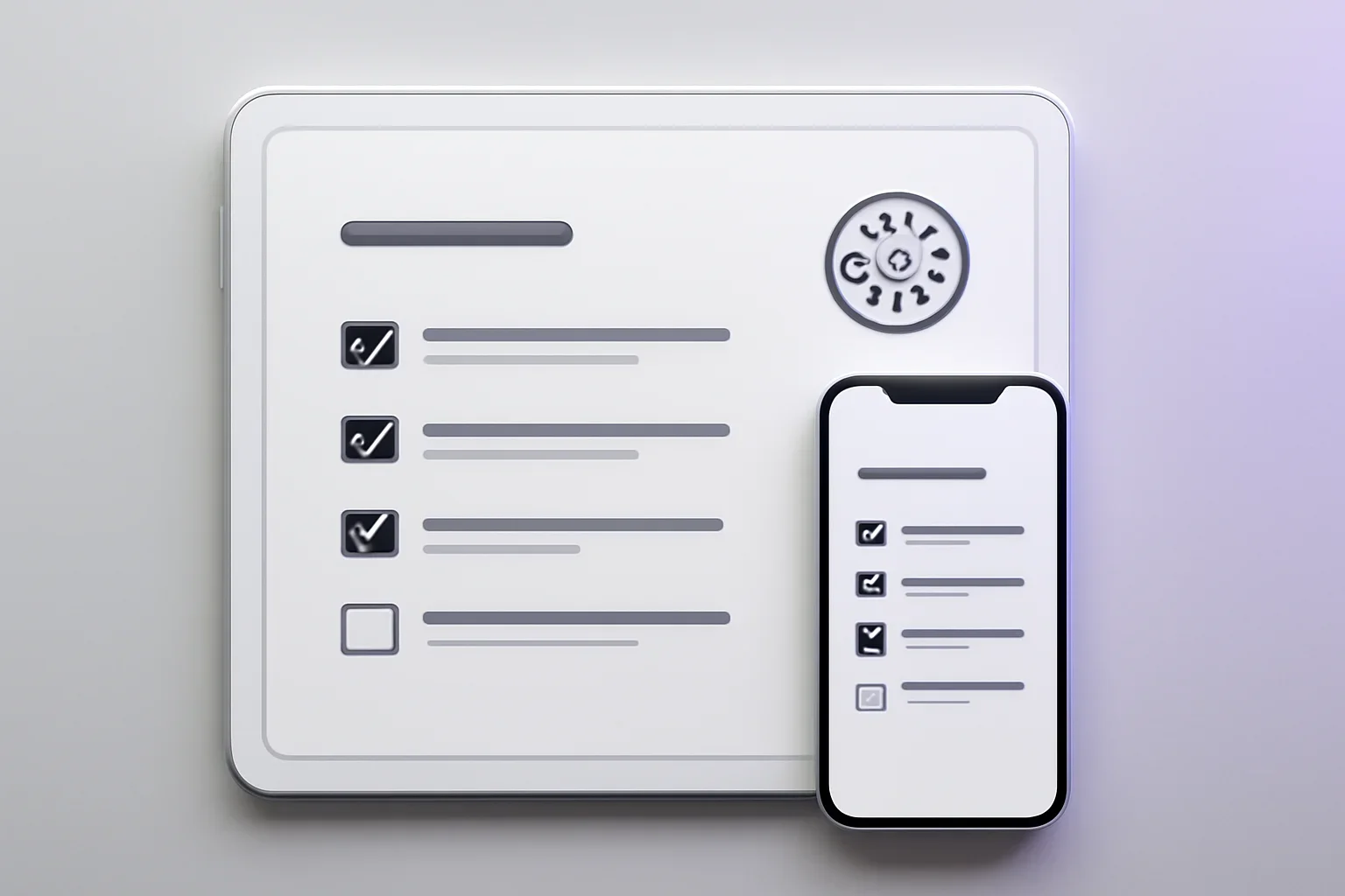 Microbiome sample collection checklist presented on a clean digital health dashboard